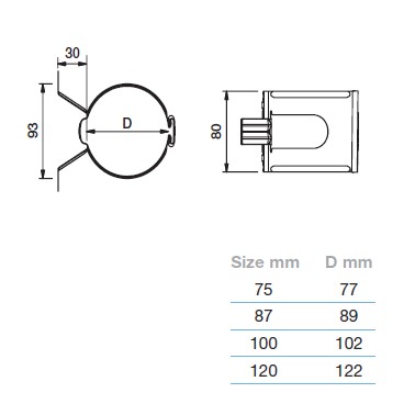 Aluminium Down Pipe Bracket