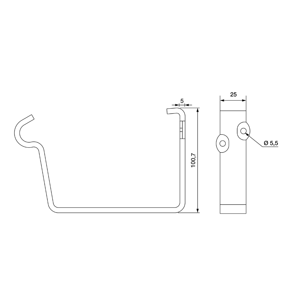 Short Rectangular Bracket
